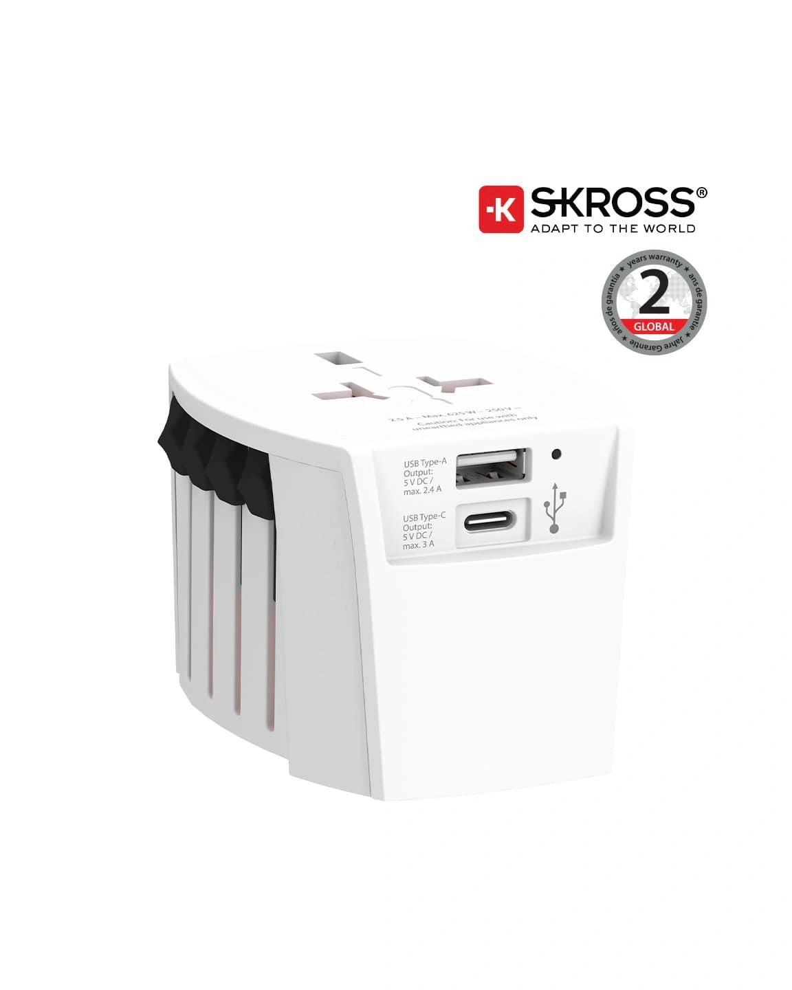 Kabobi - SKROSS World Travel Adapter MUV USB (AC) - USB & Type C ports