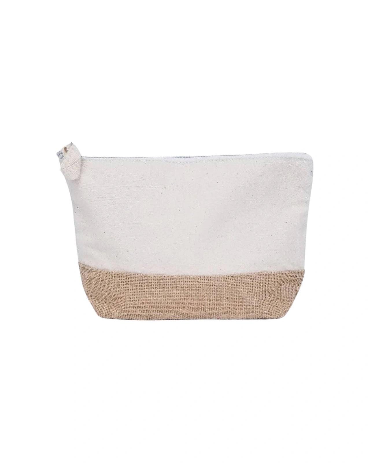 Celeba - ASSENS - GRS-certified Recycled Cotton-Jute Zipper Pouch - Natural