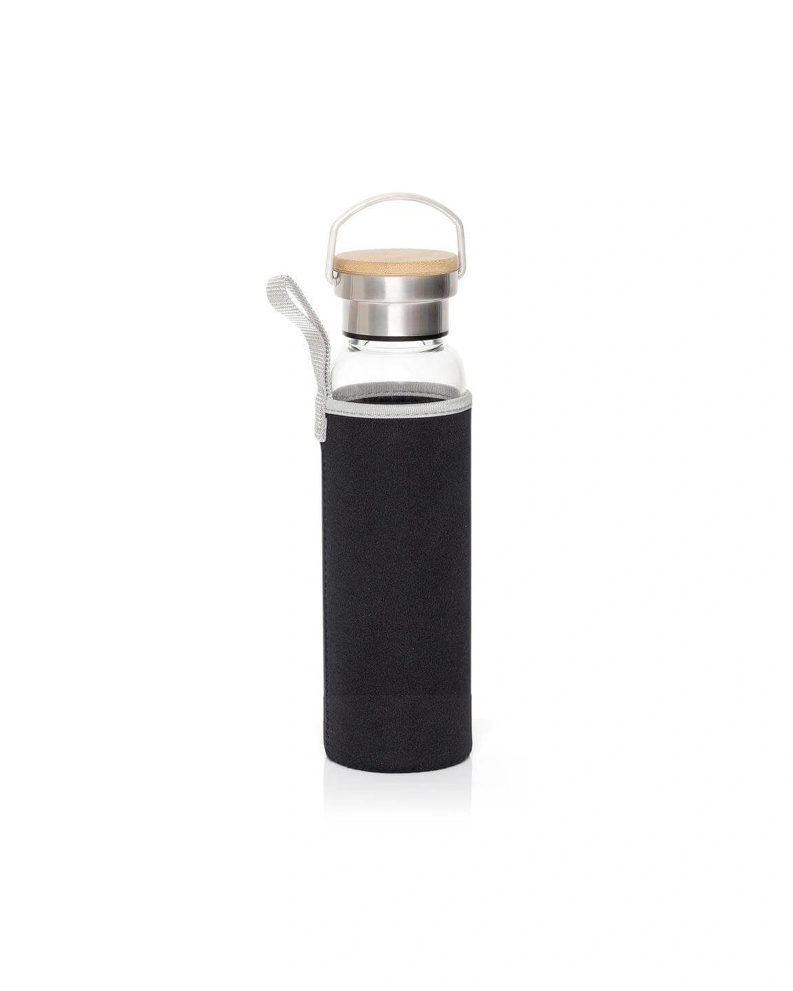 Gehehe - FLOHA - Hans Larsen Borosilicate Glass Bottle with Neo Sleeve - Black
