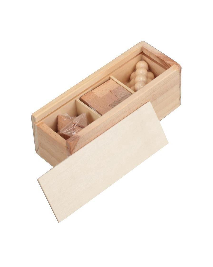 Gakeco - BRENNA - eco-neutral 3 pcs Brain Teaser Puzzle Set