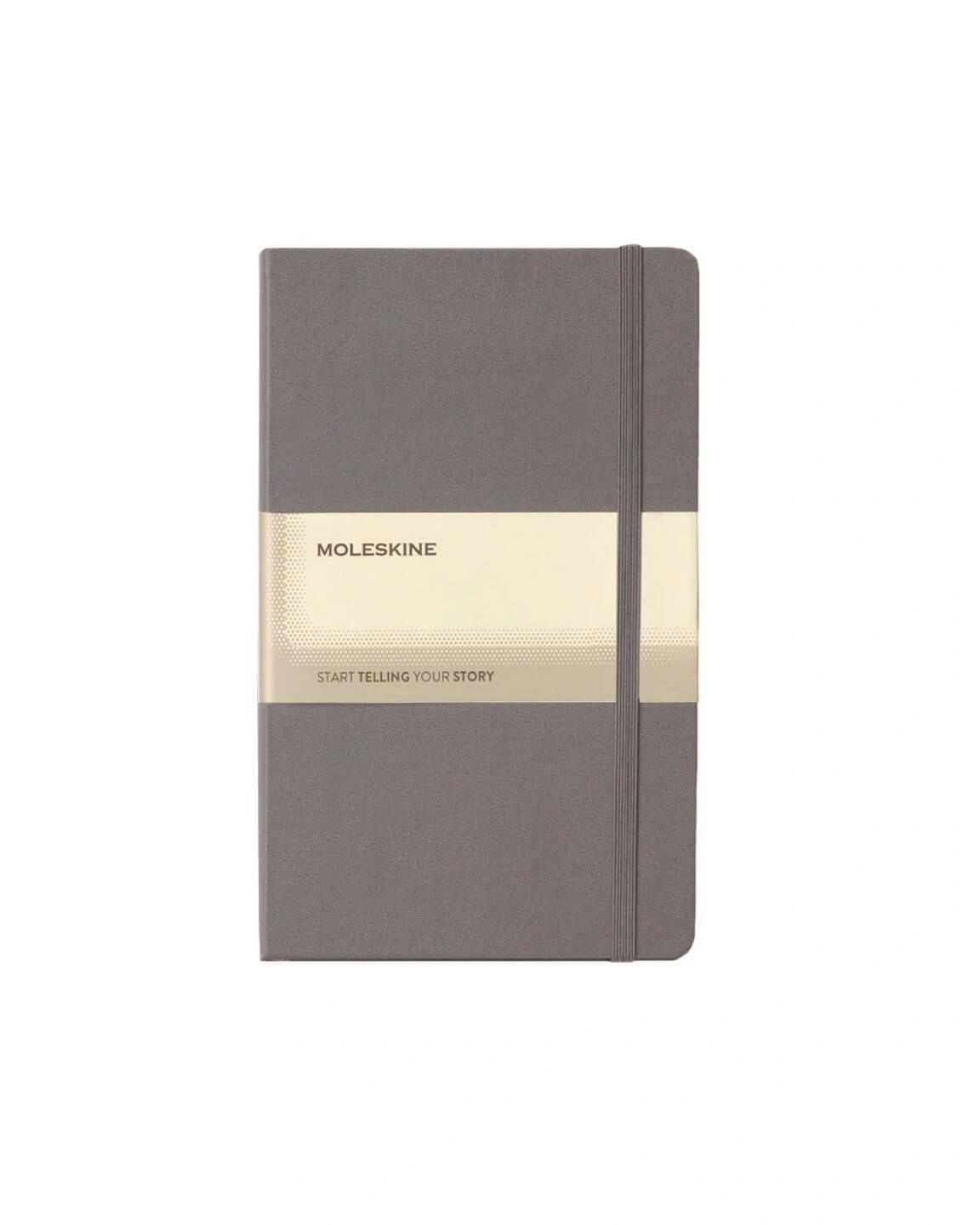 Bideke - Moleskine Classic Hard Cover Large Ruled Notebook - Slate Grey