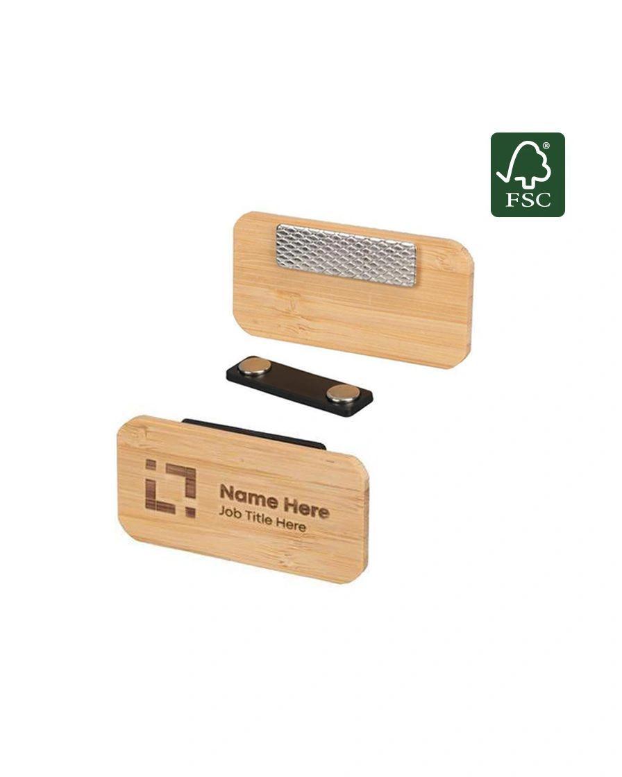 Calabo - CESA - FSC-certified Sustainable Bamboo Name Badge with Magnet