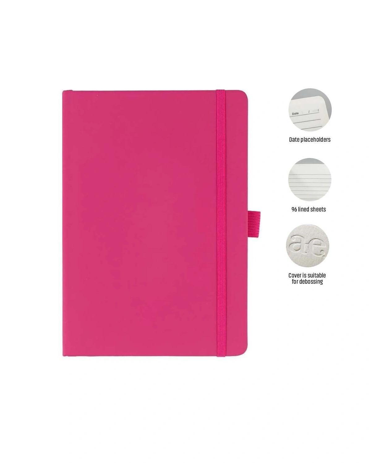 Fikidi - JURSI - A5 PU Notebook with Pen Loop - Pink