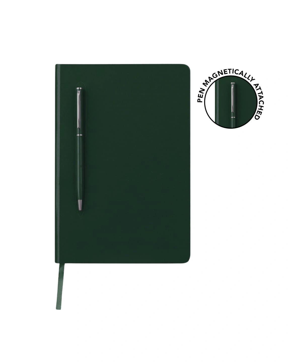 Begika - CAMPINA - A5 Hard Cover Notebook with Metal Pen - Green