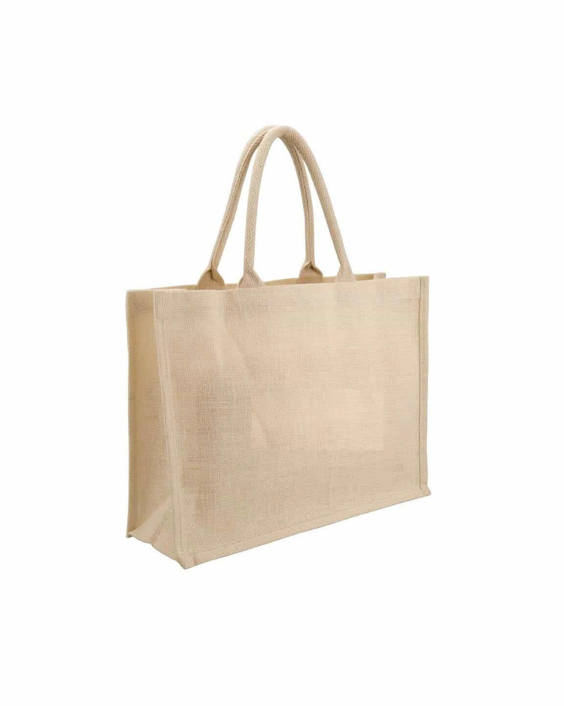 Bebife - Eco-neutral Jute Shopping Bag - Horizontal - White