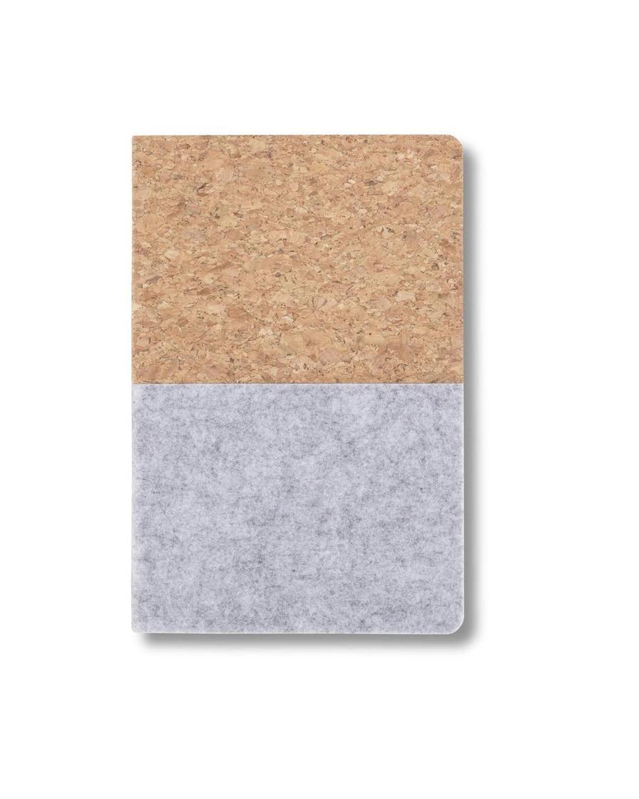 Hekelo - TROSA - eco-neutral Recycled Felt & Cork Soft Cover Notebook