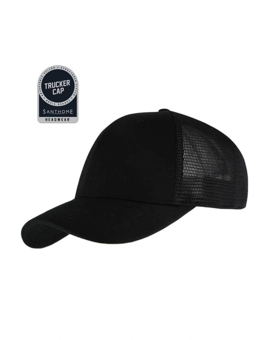 Lihoco - SWIFT - Santhome 6 Panel Trucker Cap - Black
