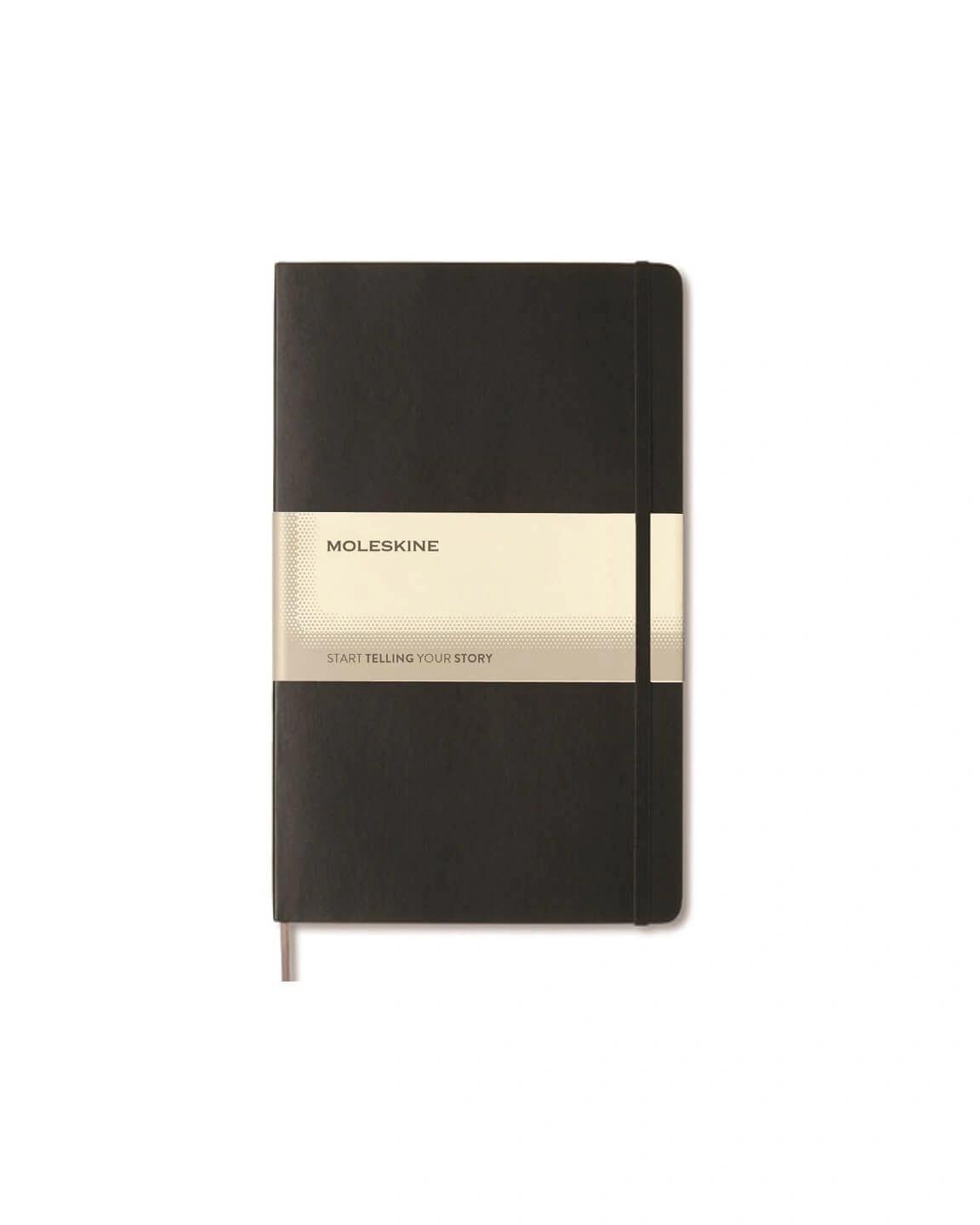 Higahe - Moleskine Large Notebook - Hard Cover - Plain - Black