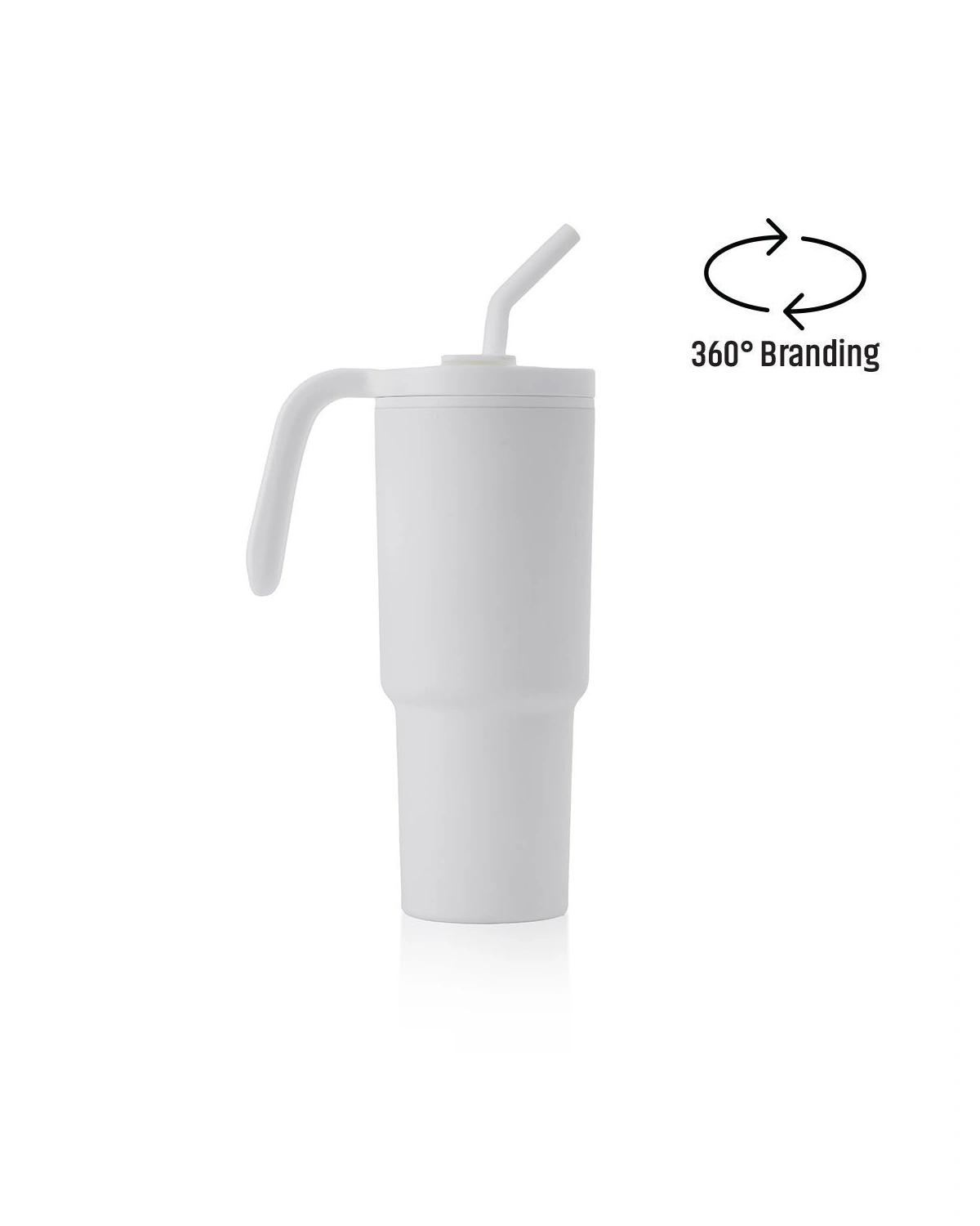 Hebedi - FORZA 360 - Hans Larsen Recycled Stainless Steel/PP Tumbler with 360 Branding - White