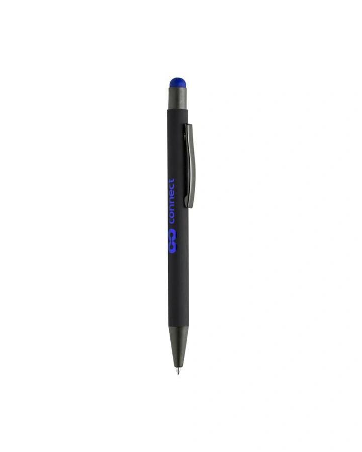Falali - VOJENS - Metal Soft-touch Ballpen with Stylus - Blue