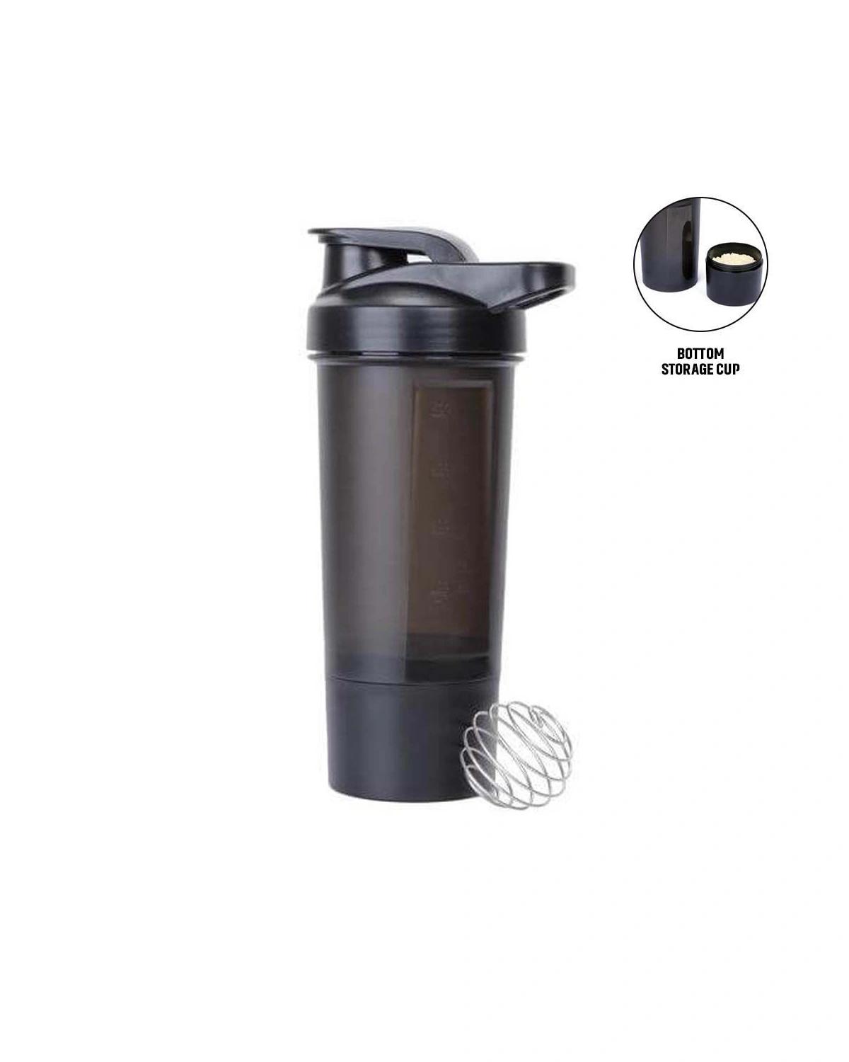Cagoli - FINIQ - Protein Shaker Water Bottle with Cup - Black