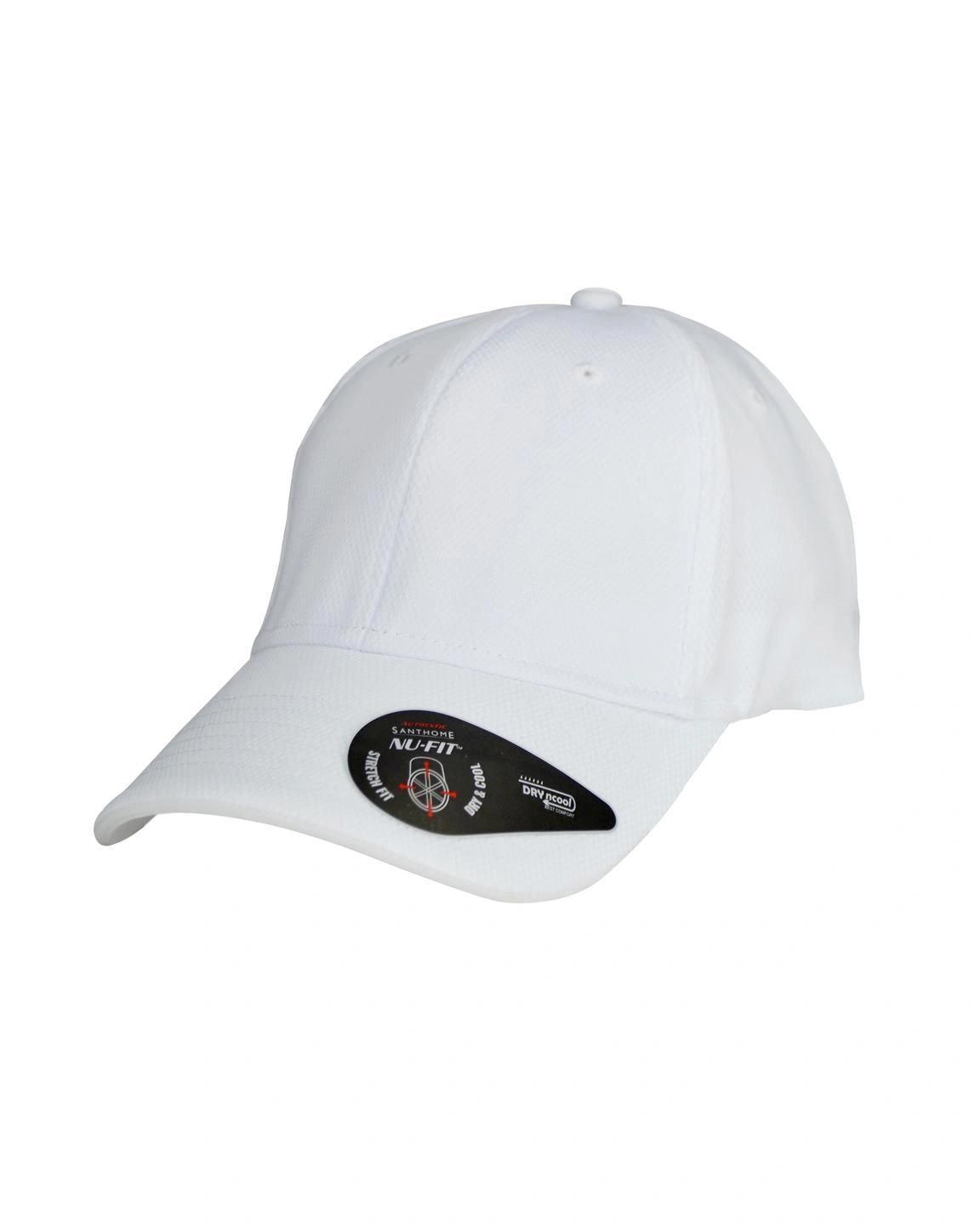 Fegohi - Santhome Nu-Fit® Performance Stretch-Fitted Cap - White / White