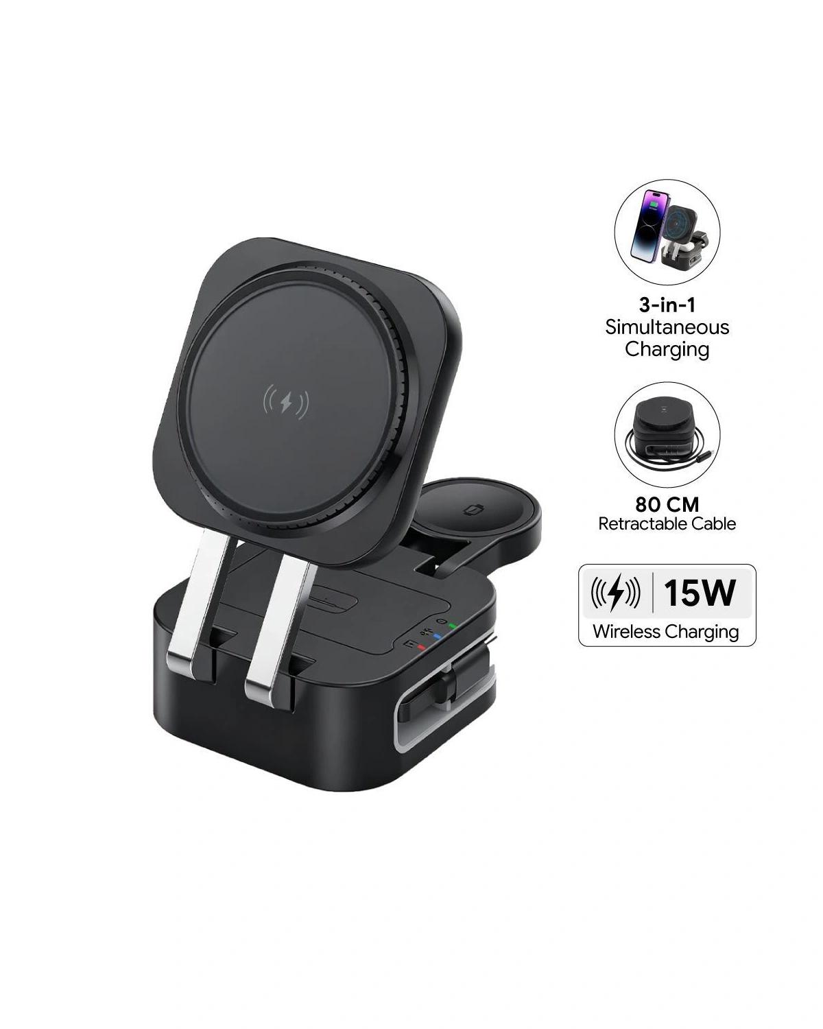 Gicedi - TRIODE @memorii 4 in 1 Foldable Wireless Fast Charging Station
