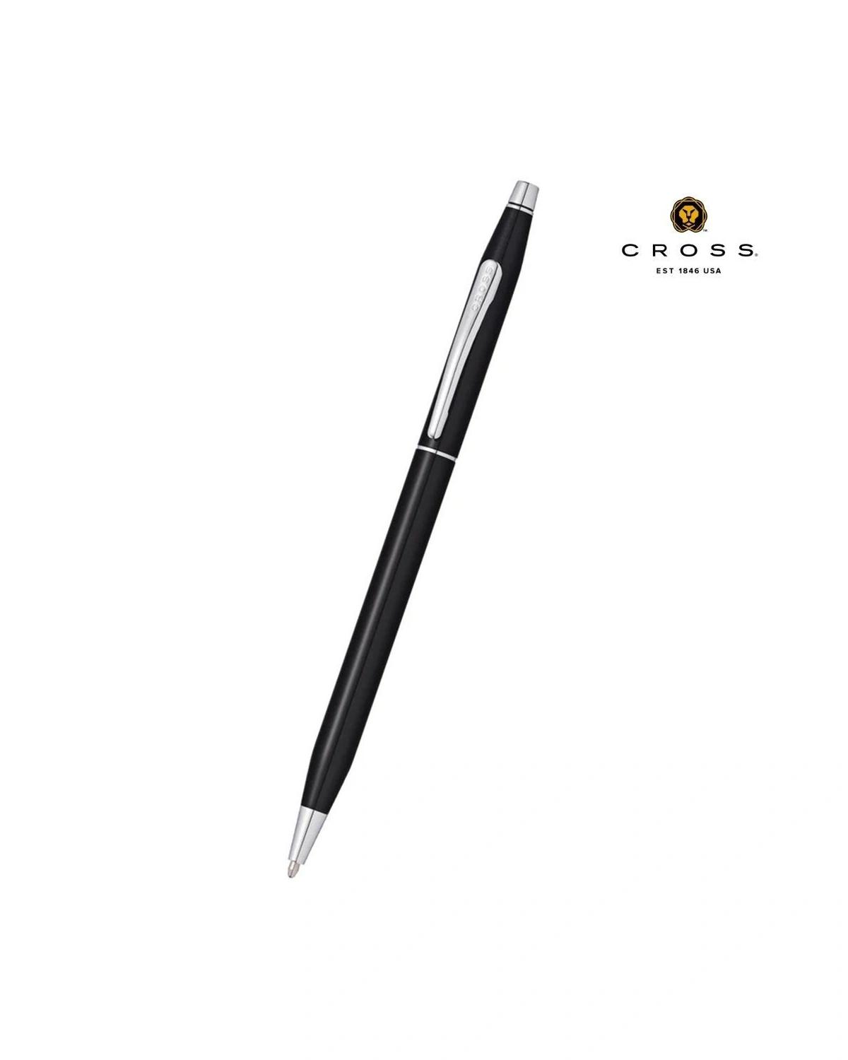 Keliho - Cross Classic Century® Black Lacquer with Polished Chrome Appointments Ballpoint Pen
