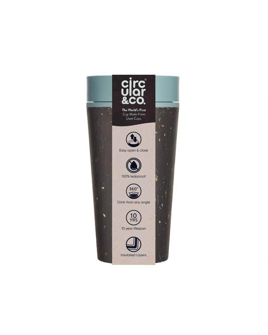Bafoka - Circular Cup 12oz Black & Faraway Blue