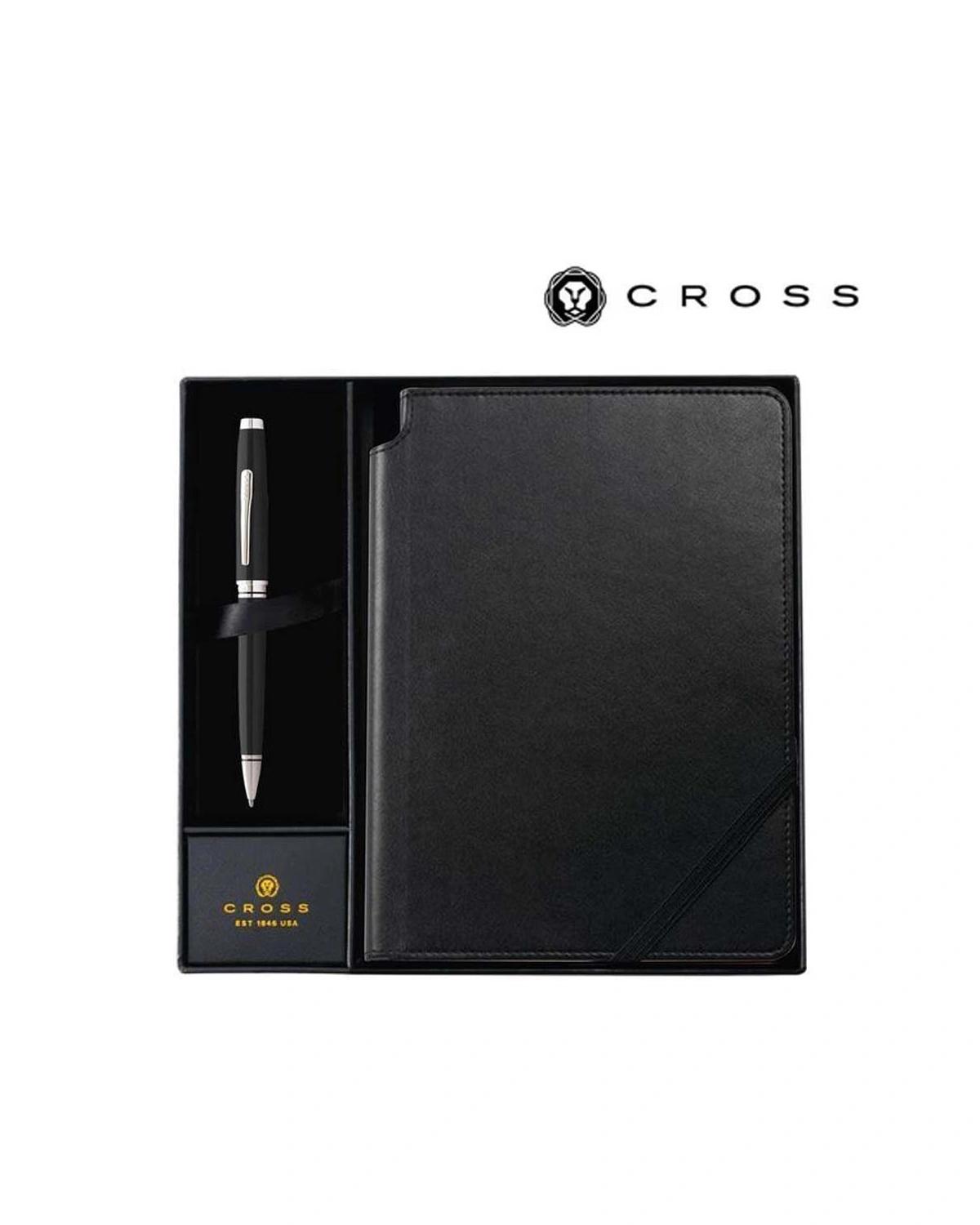 Lalaka - Cross Coventry Black Lacquer Ballpoint Pen with Classic Black Journal Gift Set