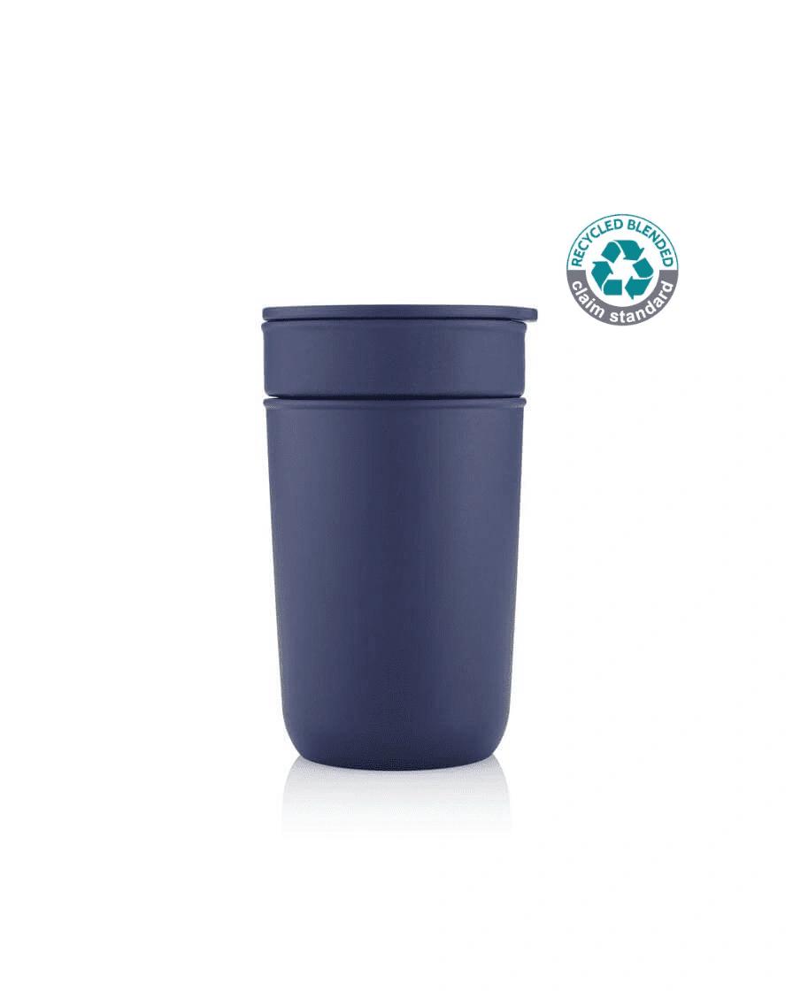Gihedo - SAVONA - Hans Larsen Premium Ceramic Tumbler With Recycled Protective Sleeve - Blue