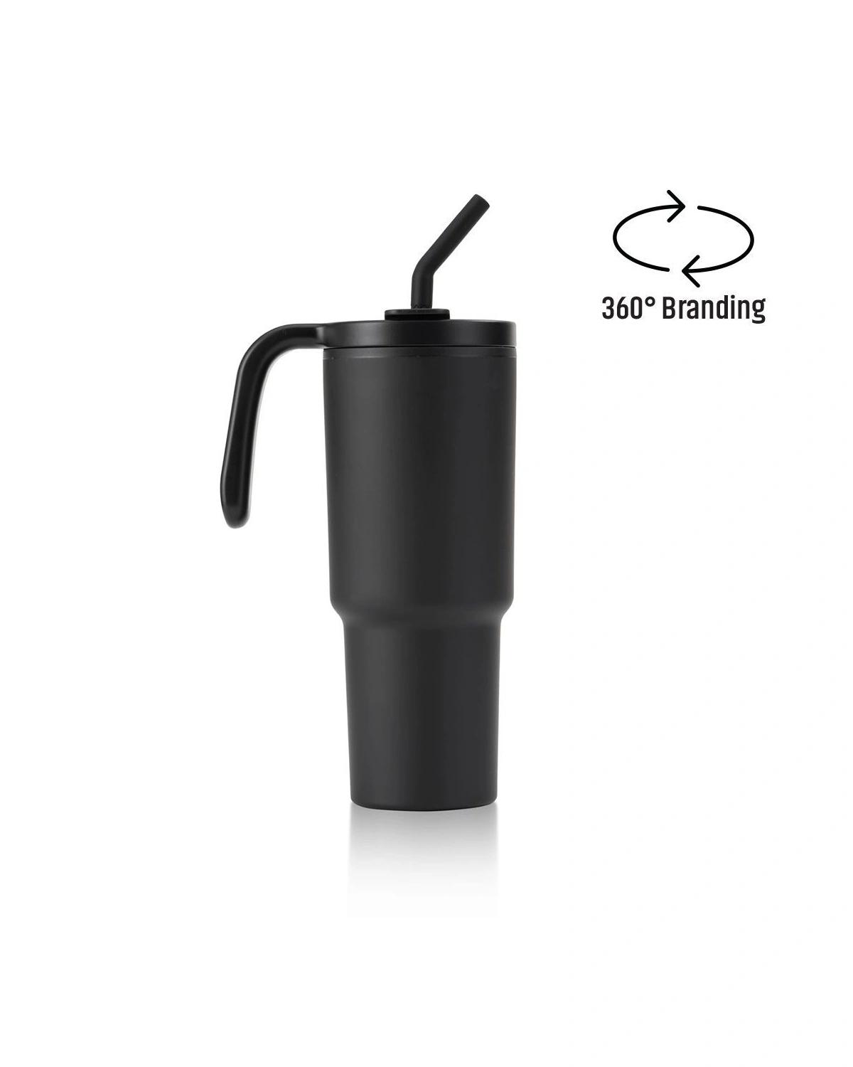 Gogiha - FORZA 360 - Hans Larsen Recycled Stainless Steel/PP Tumbler with 360 Branding - Black