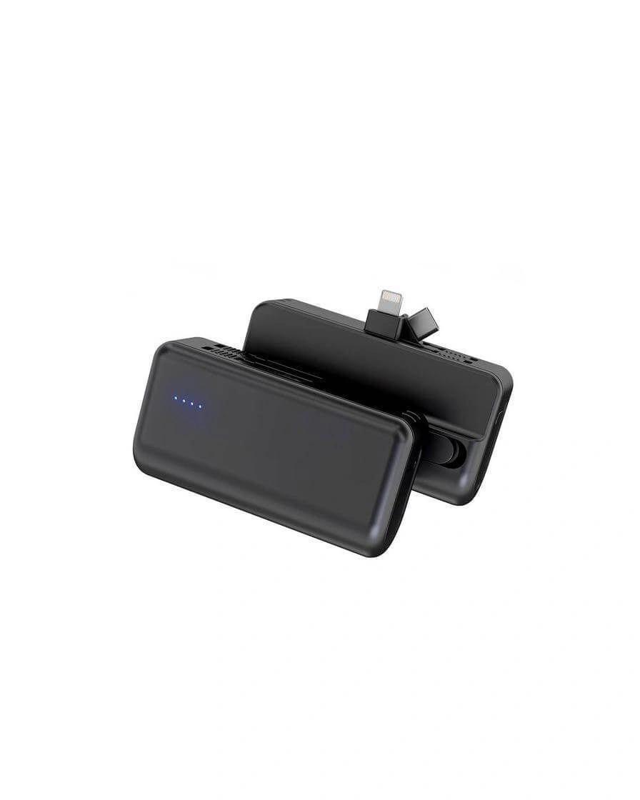Gigafo - CAPSULE - @memorii® 4500mAh Mini Powerbank with Inbuilt Cable and Phone Stand