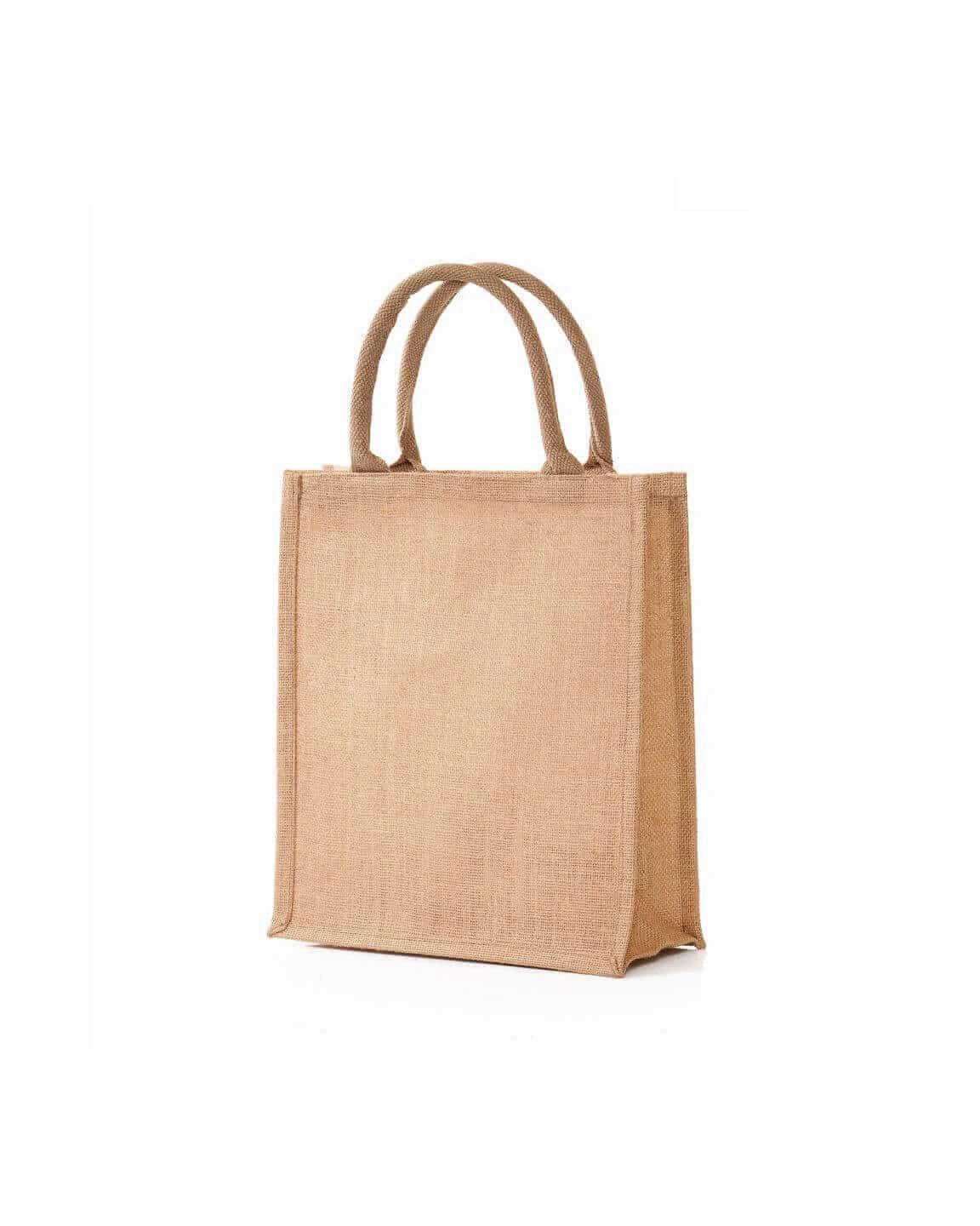 Diceda - Eco-neutral Jute Shopping Bag - Vertical - Natural