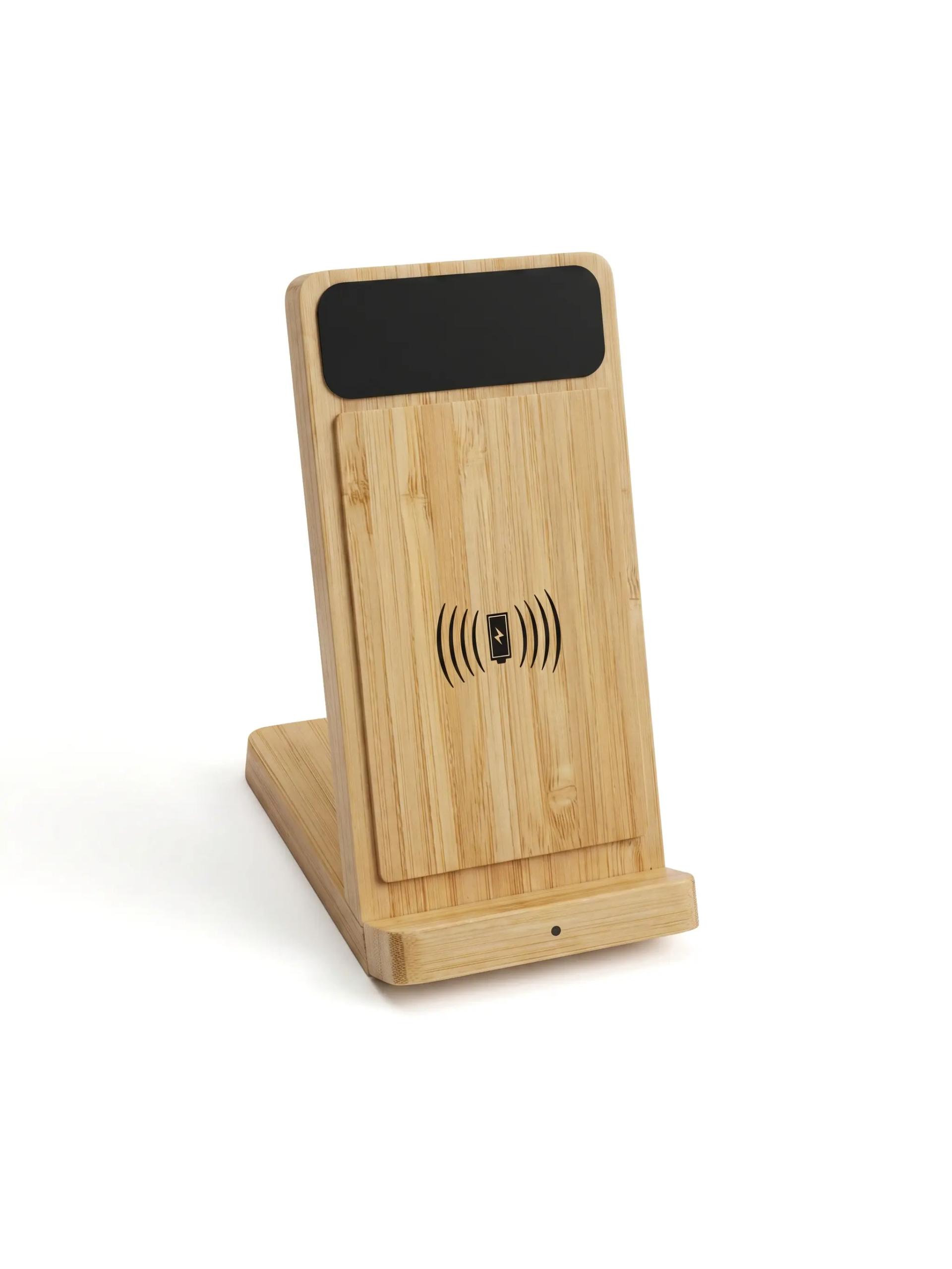 Zejesa - Bamboo Phone Holder Fast Wireless Charging Pad 15W