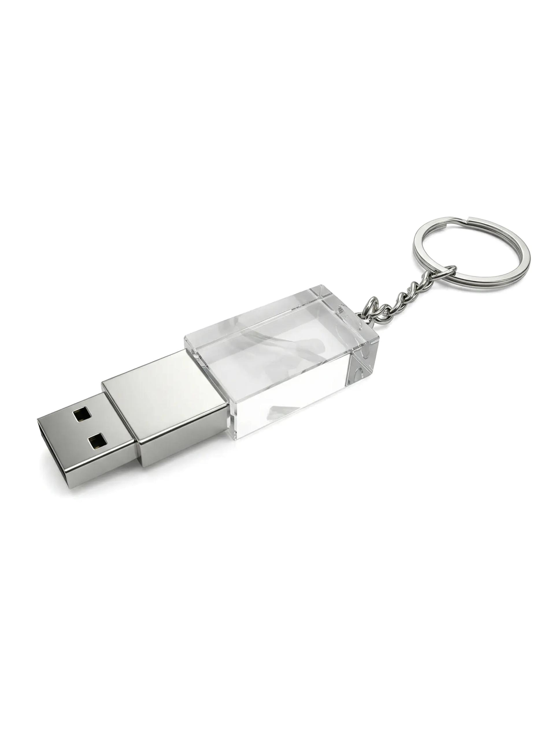 Sozohi - Square Crystal and Metal Promotional USB Flash Drive