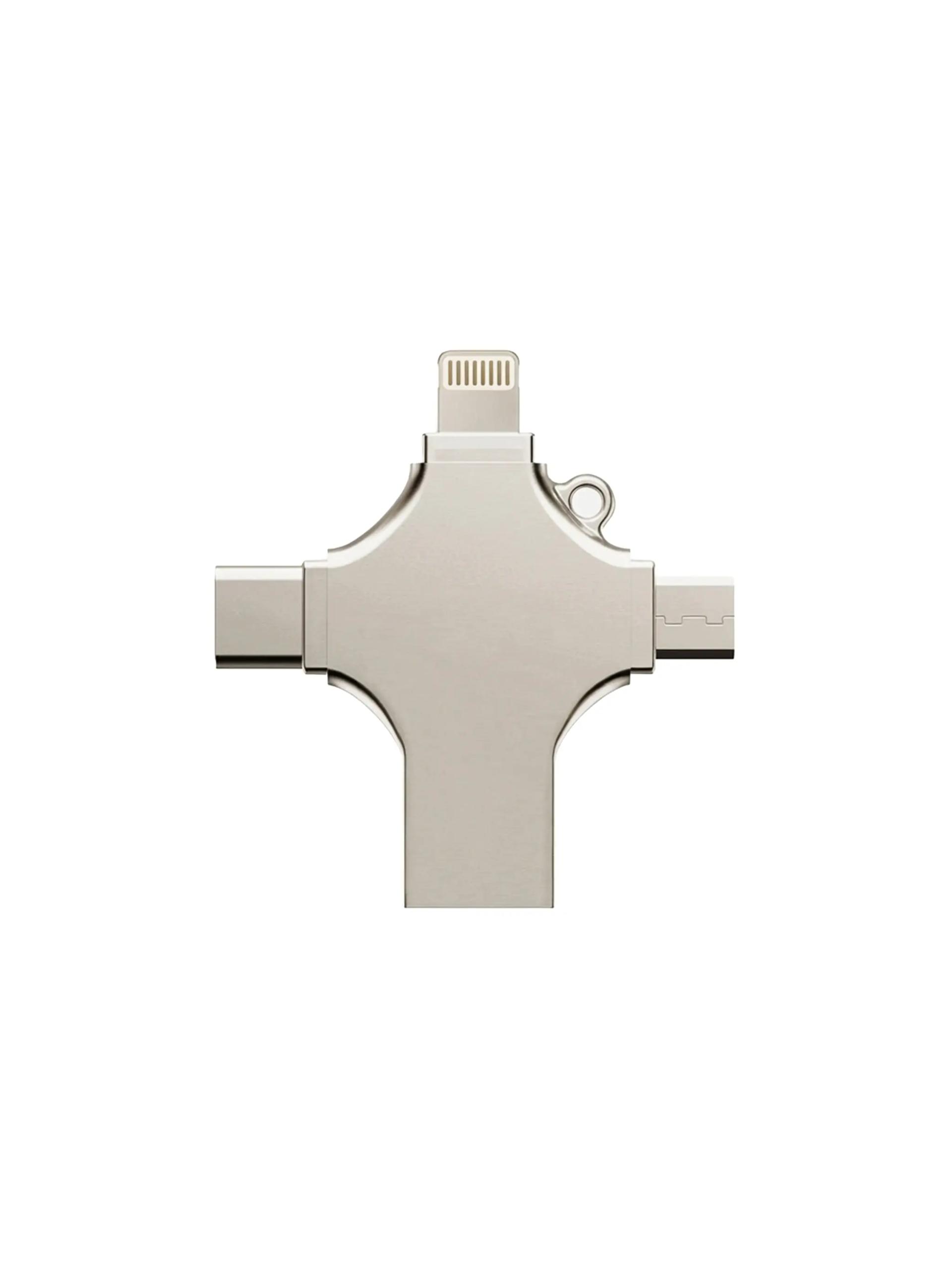 Orolos - Multi-Port 4-in-1 Metal USB Flash Drive 47mm