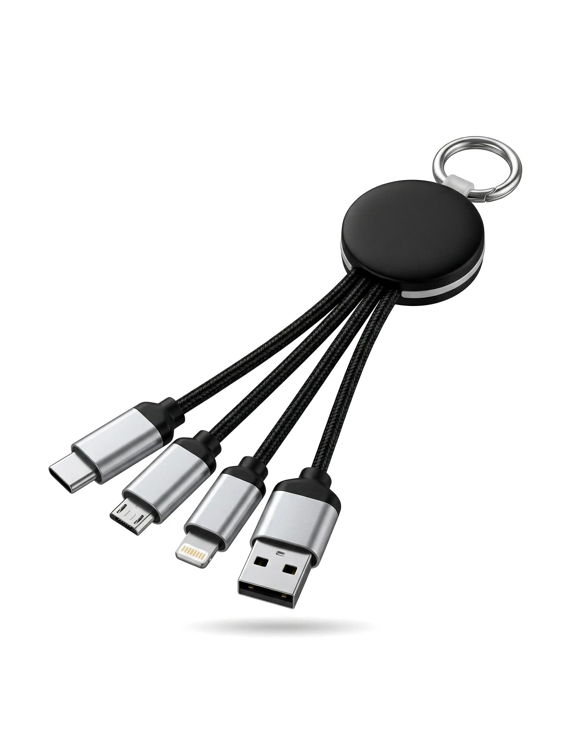 Lisogu - Light-Up Logo 3-in-1 Charging Cable for All Devices