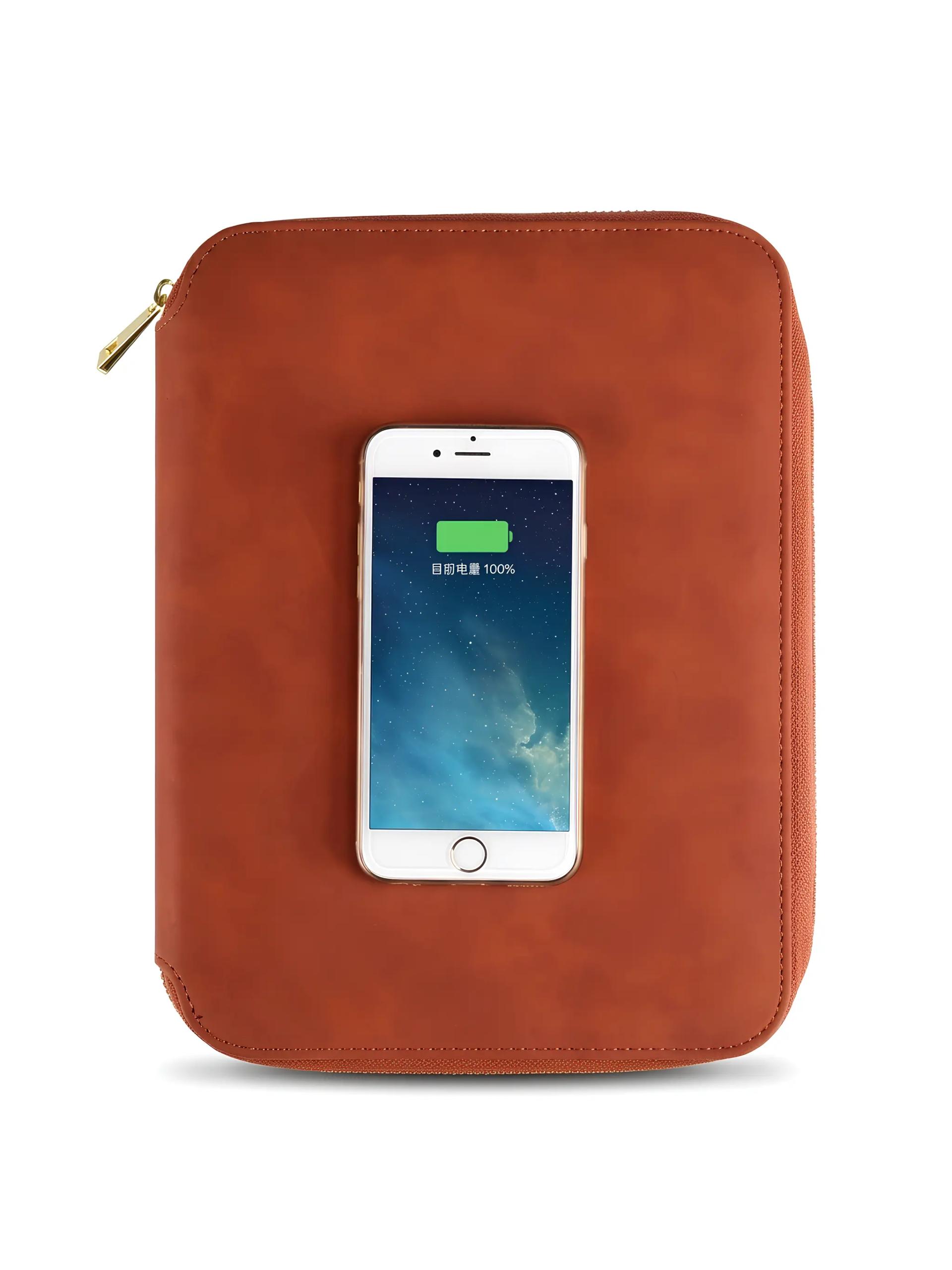 Mopani - Executive Hi-Tech Portfolio 6000mAh Mobile Holder & Note Pad