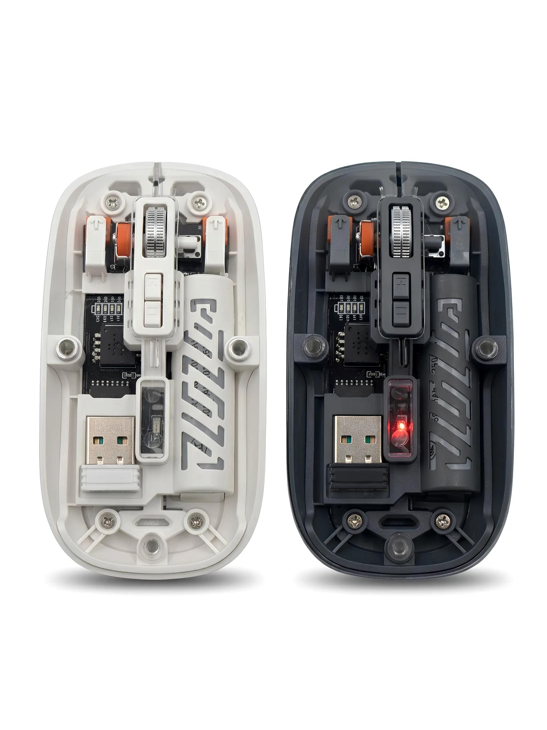Vopavu - Transparent Dual Mode Wireless Mouse 2.4G & Bluetooth