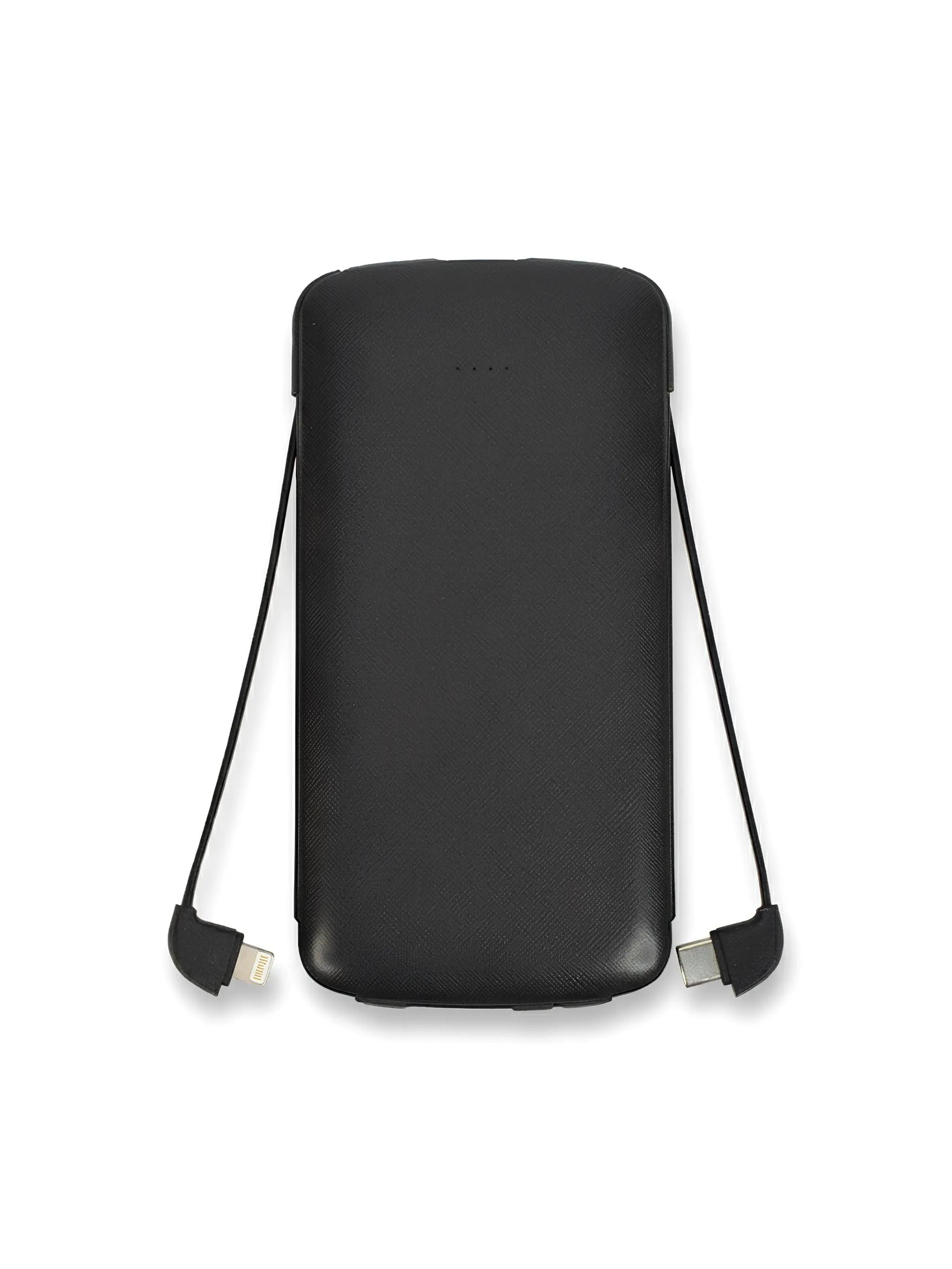 Cebada - 10000mAh Power Bank with Built-in Cables | Promotional Gifts