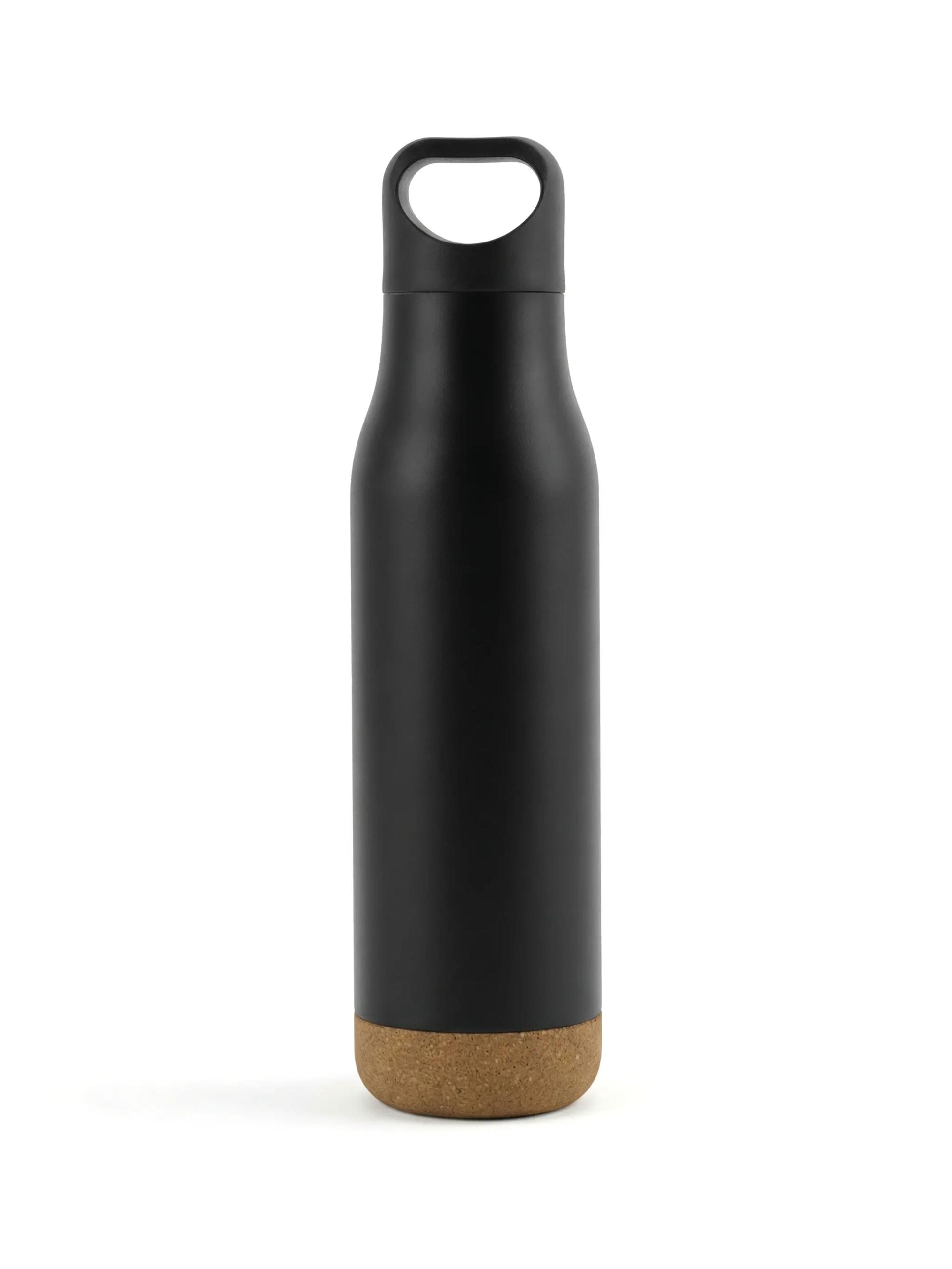 Sufusi - Insulated Water Bottle with Cork Base - Black