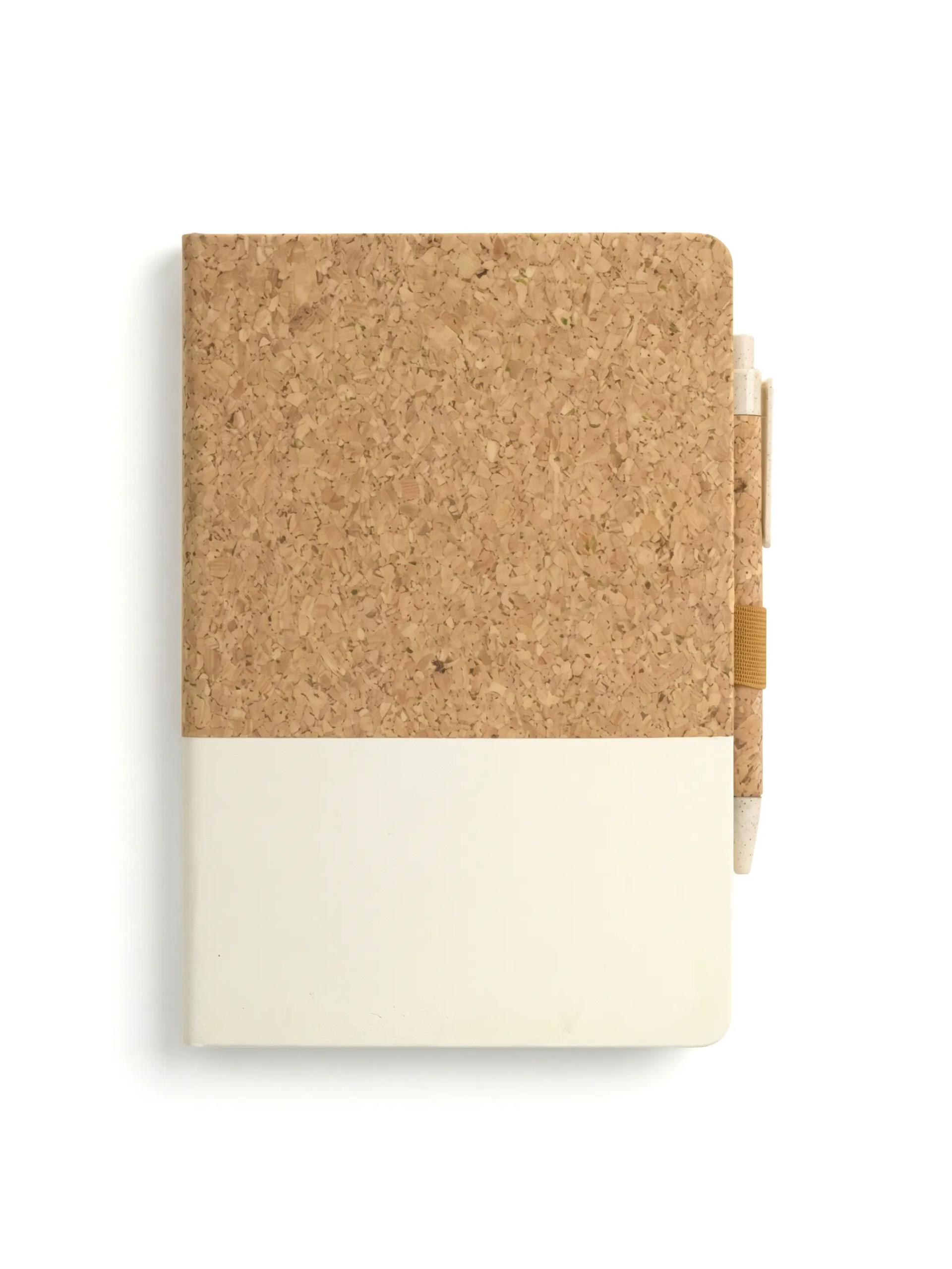 Meposa - Natural Cork A5 Notebook with Elastic Tape Closing