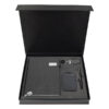 Promotional Gift Set – Blue PU Notebook, Leather USB Drive, Stylus Pen & Powerbank