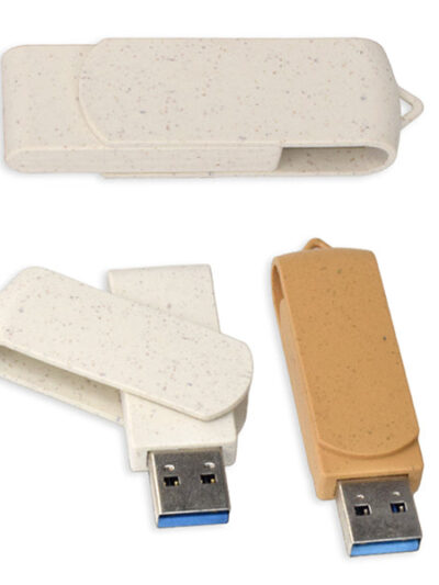 Eco-Friendly Wheat Straw Swivel USB Flash Drive - Image 2