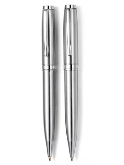 Luxury Chrome Metal Twist Ballpoint Pen - Image 2