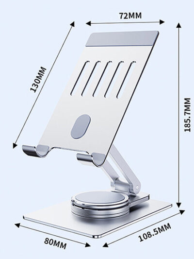 360° Rotating Aluminum Phone Holder – Foldable & Adjustable Stand - Image 2