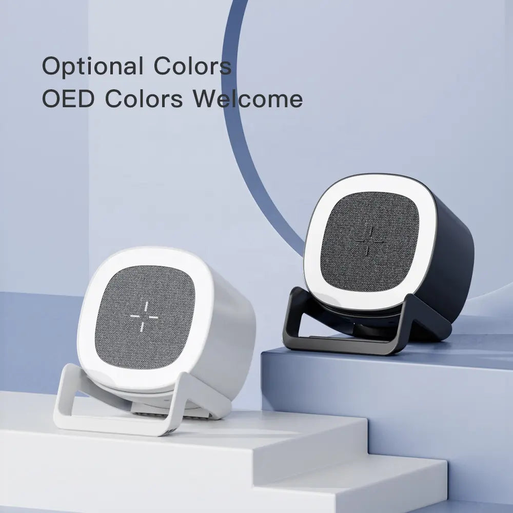 5-in-1 Night Light Speaker with Wireless Charger & Phone Holder