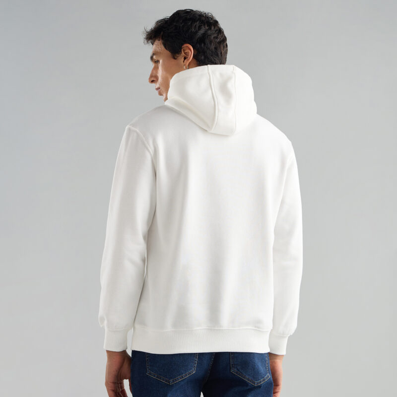 Albus - **Premium white unisex hoodie, 330 GSM soft fleece.** - Image 3