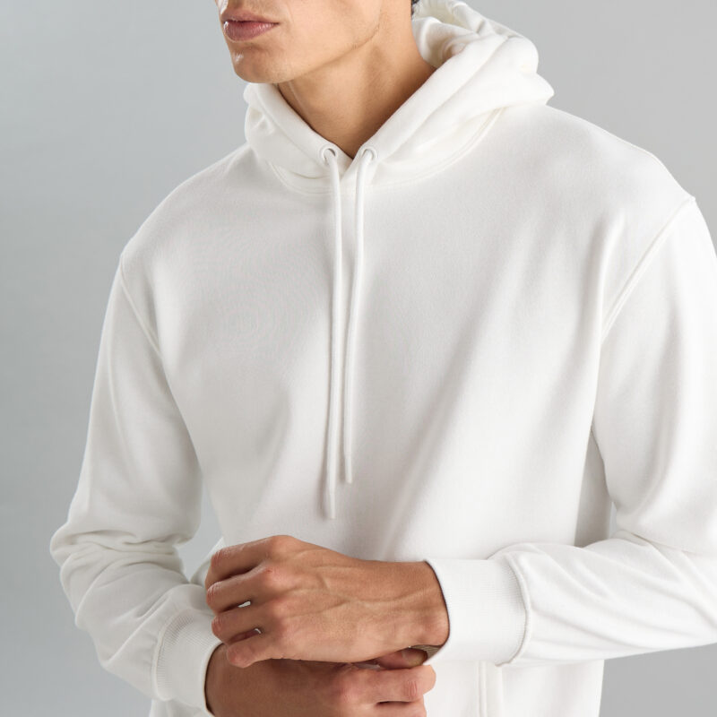 Albus - **Premium white unisex hoodie, 330 GSM soft fleece.** - Image 2