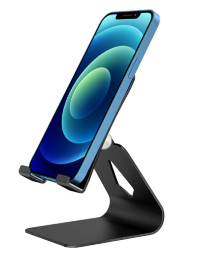 Adjustable Desk Phone Stand – Ergonomic & Sturdy Aluminum Design - Image 1