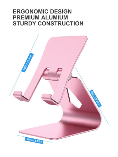 Adjustable Desk Phone Stand – Ergonomic & Sturdy Aluminum Design - Image 2