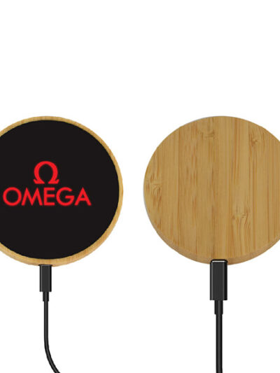 Bamboo LED Logo Charging Pad - Image 2