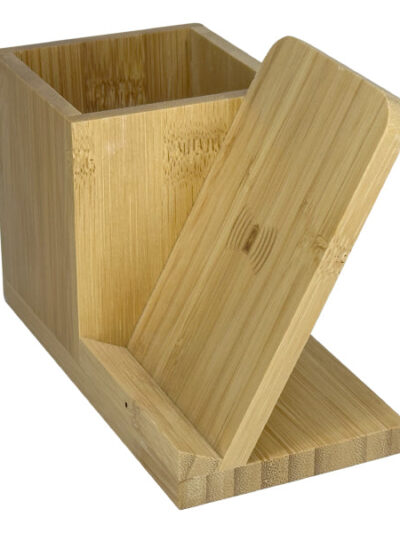 Bamboo Wireless Charger Pen Holder - Image 2