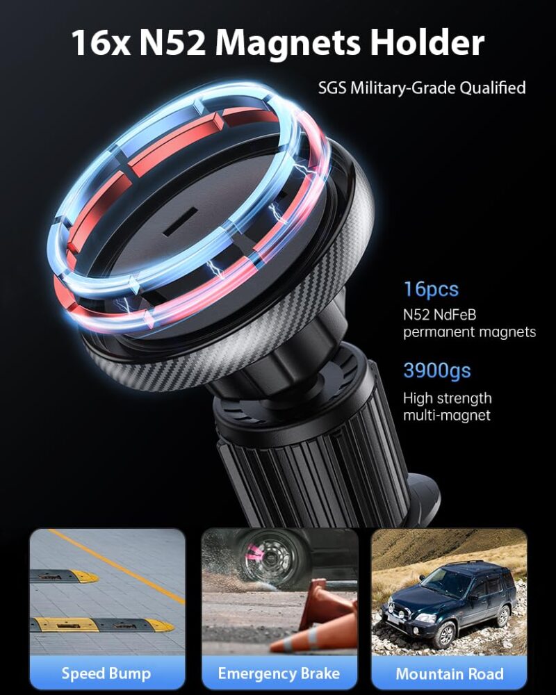 Car Phone Holder with Light-Up Logo - Image 1