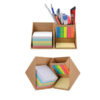 Customizable Eco Cube Box with Sticky Memo Pad & Stationery Holder
