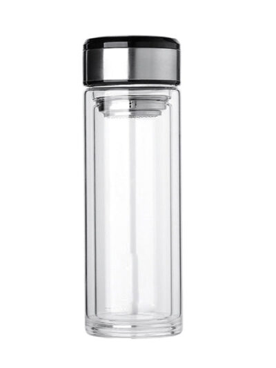 Double Wall Glass Insulation Bottle – 500ml, Steel Cup Cover - Image 1
