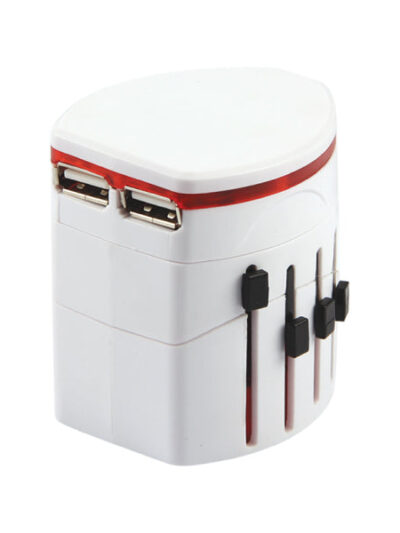 Dual USB Travel Adapter Plug – International Power Converter by Bower - Image 1