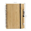 Eco-Friendly Bamboo Cover Notebook with Pen