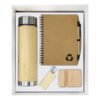 Eco-Friendly Gift Set – Bamboo LED Display Bottle, Wooden USB Flash Drive, Eco Notebook & Wooden Mobile Stand